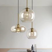 Freyza - CognacGlow | Elegant Handcrafted Brass Pendant Light Fixture