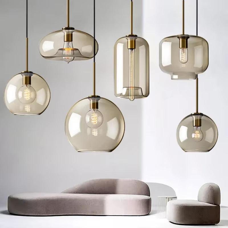 Freyza - CognacGlow | Elegant Handcrafted Brass Pendant Light Fixture