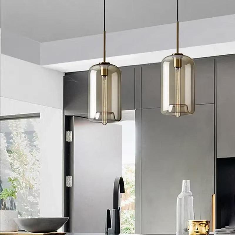 Freyza - CognacGlow | Elegant Handcrafted Brass Pendant Light Fixture
