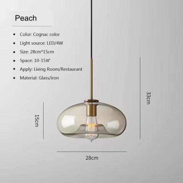 Freyza - CognacGlow | Elegant Handcrafted Brass Pendant Light Fixture