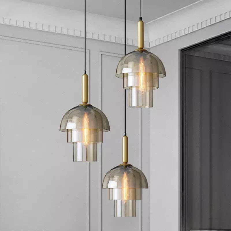 Freyza - CognacGlow | Elegant Modern Glass Pendant Light Fixture