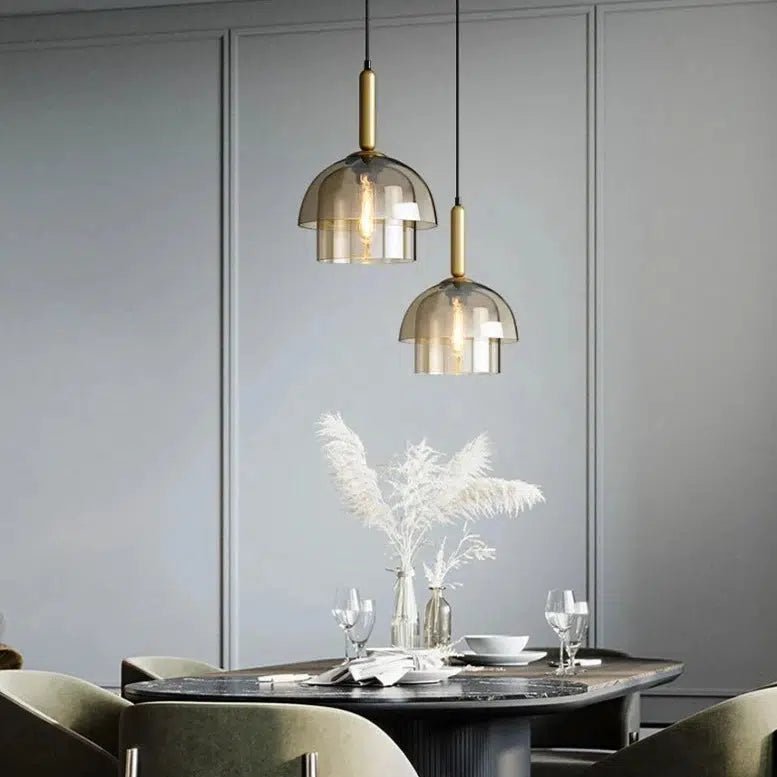 Freyza - CognacGlow | Elegant Modern Glass Pendant Light Fixture