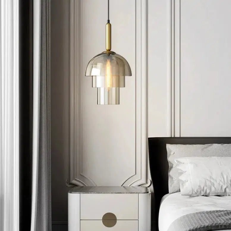 Freyza - CognacGlow | Elegant Modern Glass Pendant Light Fixture