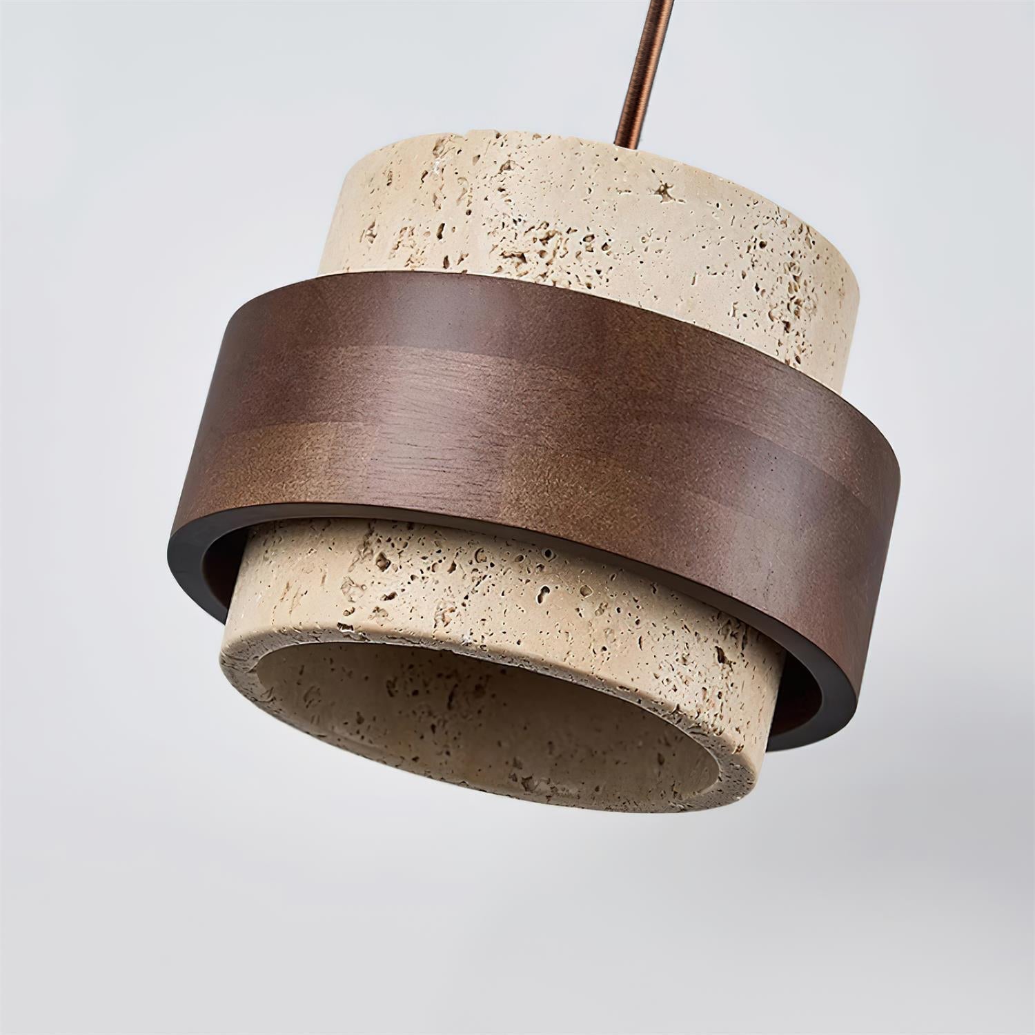 Freyza | Suspension Ritta en travertin – Lampe pour cuisine et salle à manger