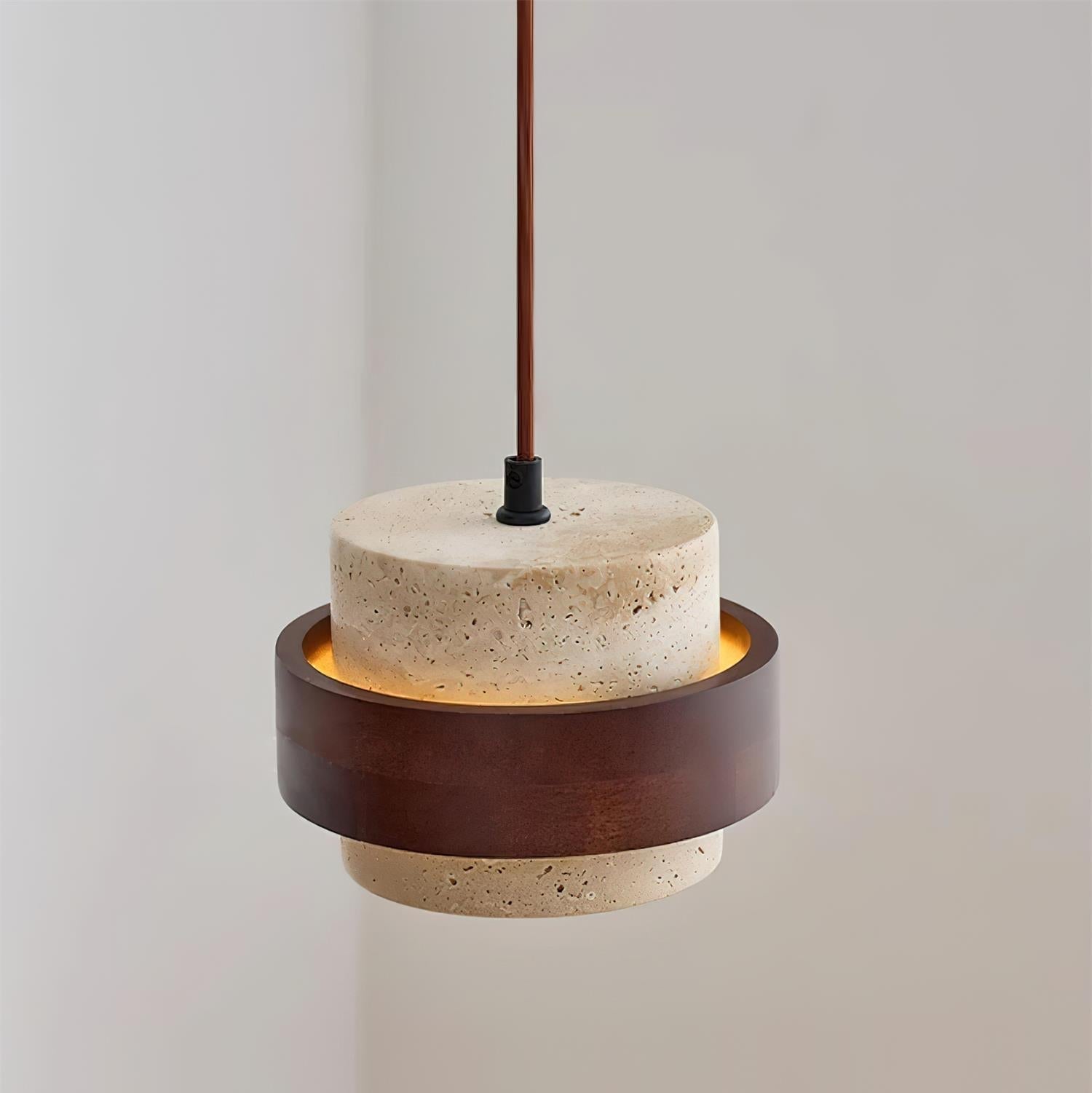 Freyza | Suspension Ritta en travertin – Lampe pour cuisine et salle à manger