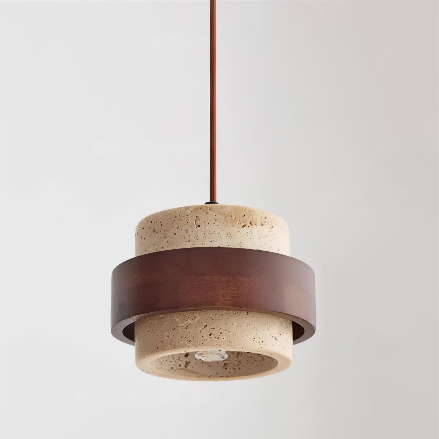 Freyza | Suspension Ritta en travertin – Lampe pour cuisine et salle à manger