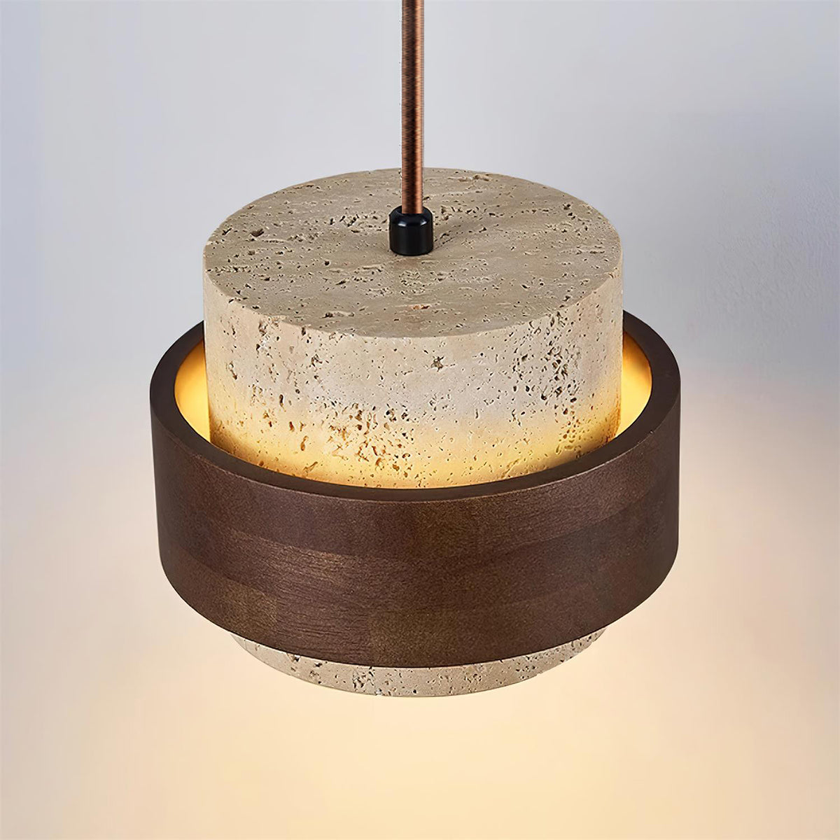 Freyza | Suspension Ritta en travertin – Lampe pour cuisine et salle à manger