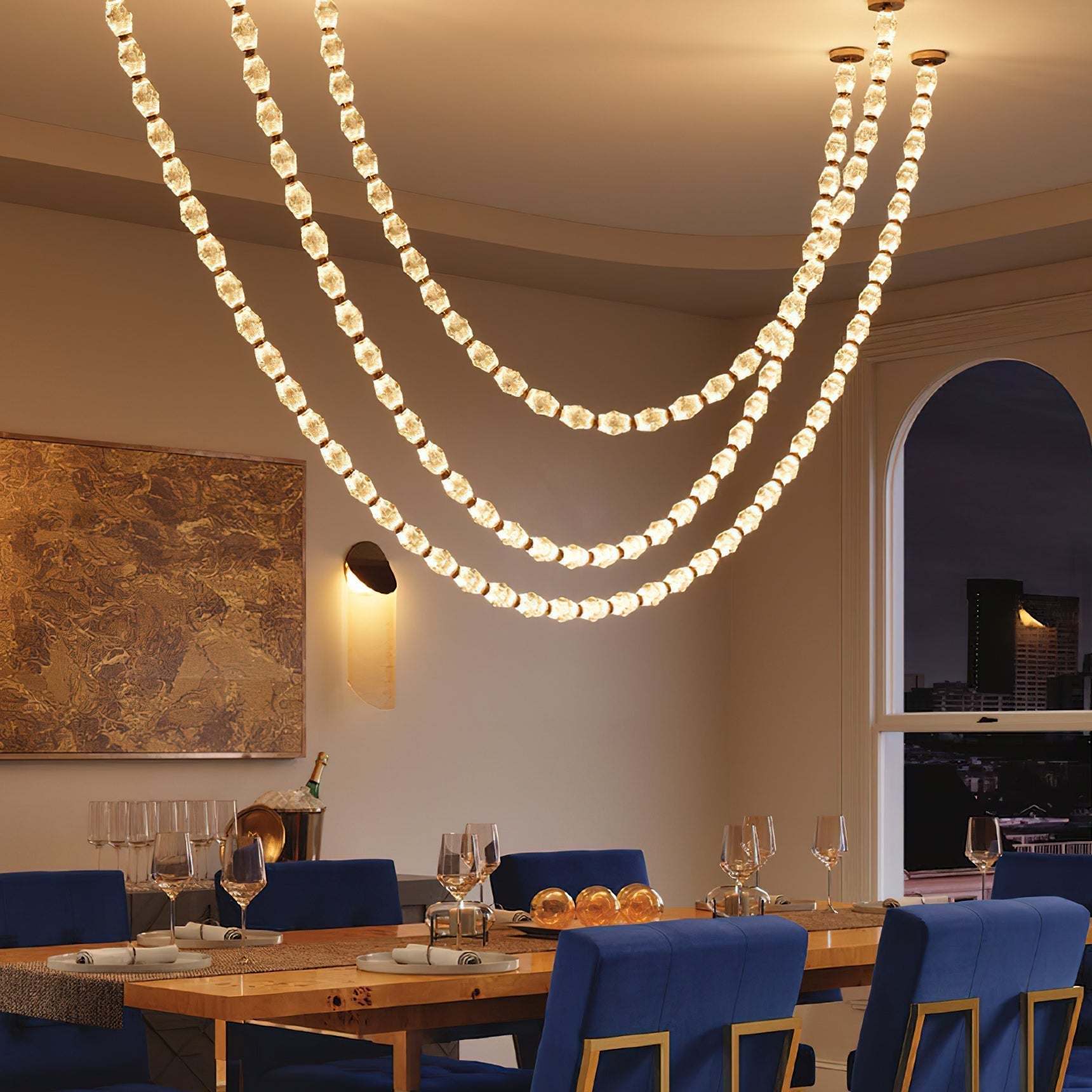 Freyza | Karma-Glas-Kronleuchter – Esszimmer, Wohnzimmer