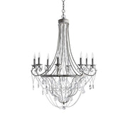 Freyza | Luster Vintage Industrial Crystal Chandelier – Industrial Dining Room Living Room
