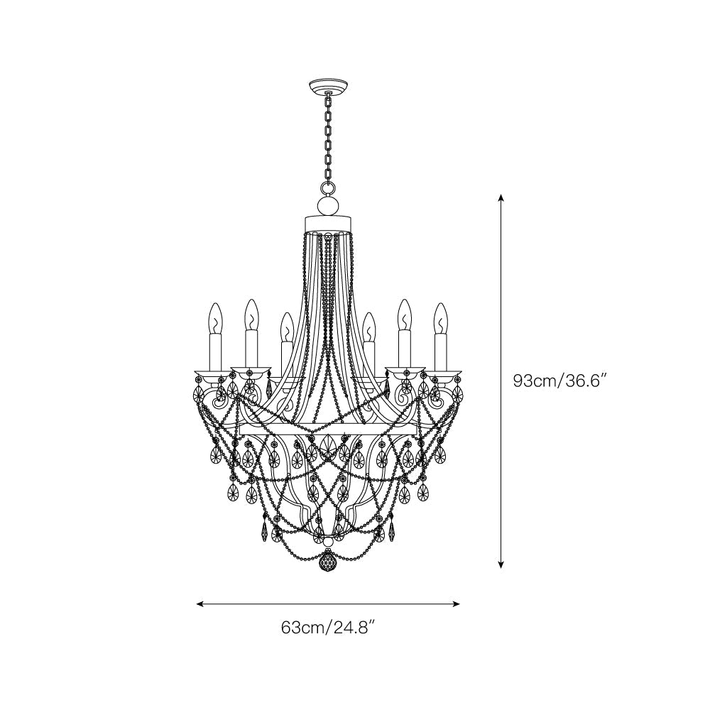 Freyza | Luster Vintage Industrial Crystal Chandelier – Industrial Dining Room Living Room