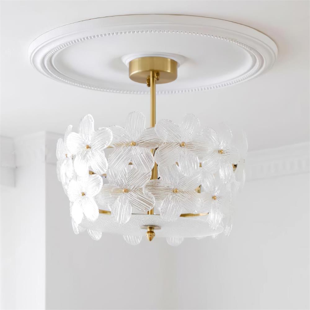 Plafonnier semi-encastré en verre Fionel de Freyza – Chambre, couloir, cuisine