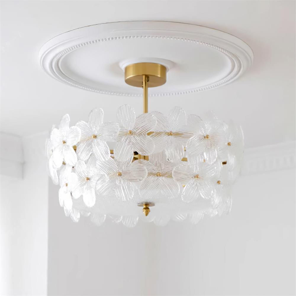 Plafonnier semi-encastré en verre Fionel de Freyza – Chambre, couloir, cuisine