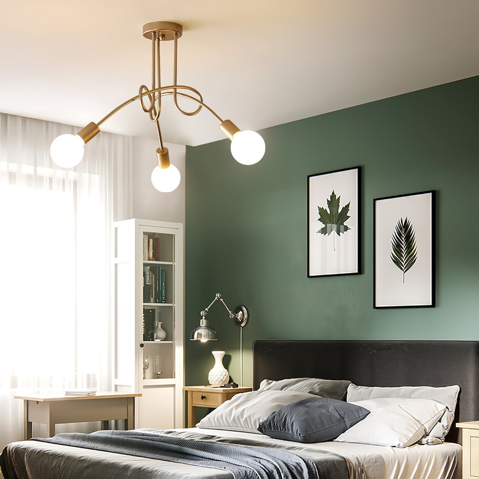 Freyza | Einzigartige Glas-Deckenleuchte „Oasis Art“ – Schlafzimmer, Wohnzimmer