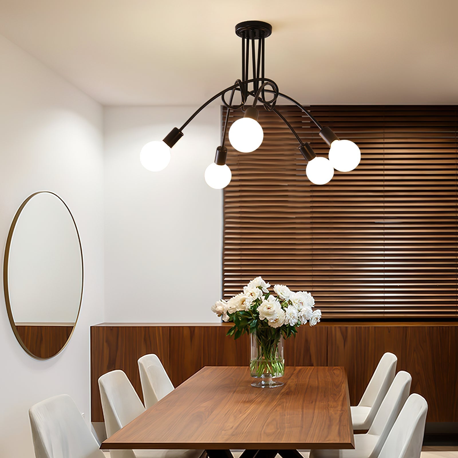 Freyza | Einzigartige Glas-Deckenleuchte „Oasis Art“ – Schlafzimmer, Wohnzimmer