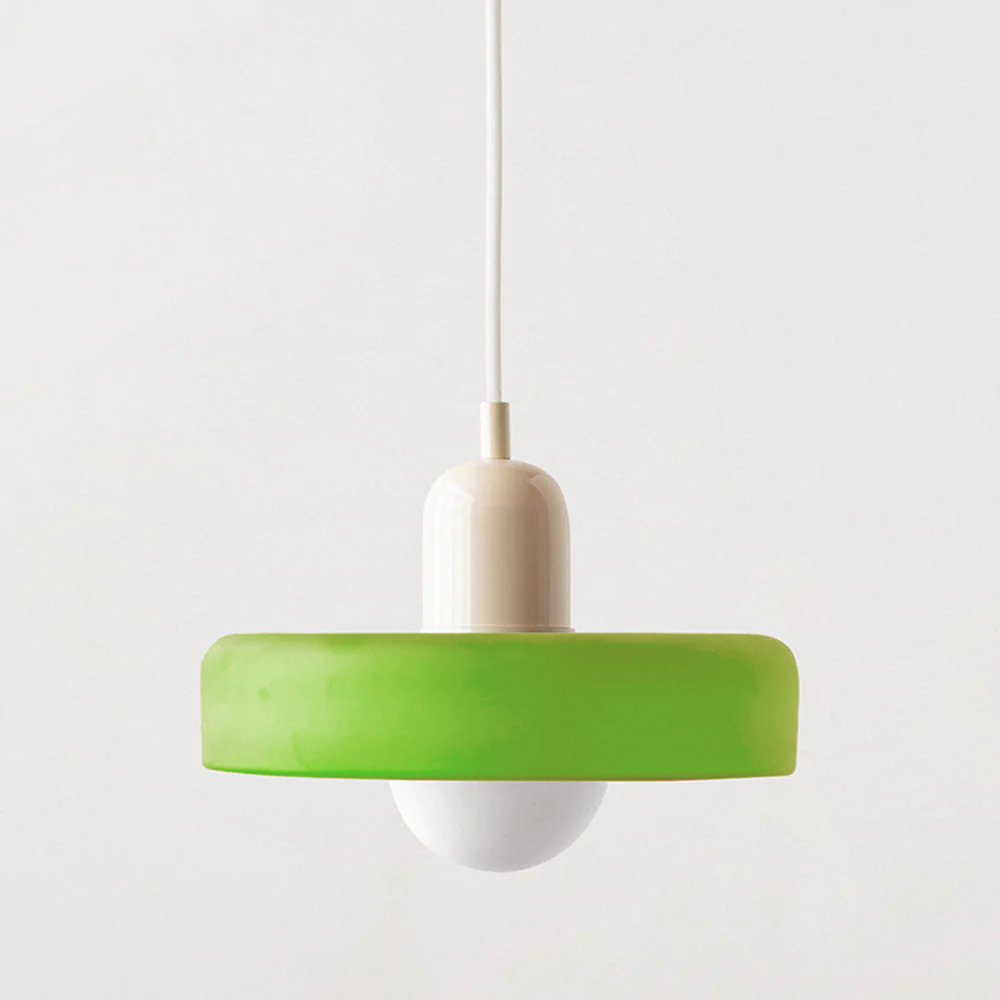 Colorful Glass Pendant Light | Retro Hanging Lamp with Striking Shade | Stylish Lighting for Kitchen Island 12