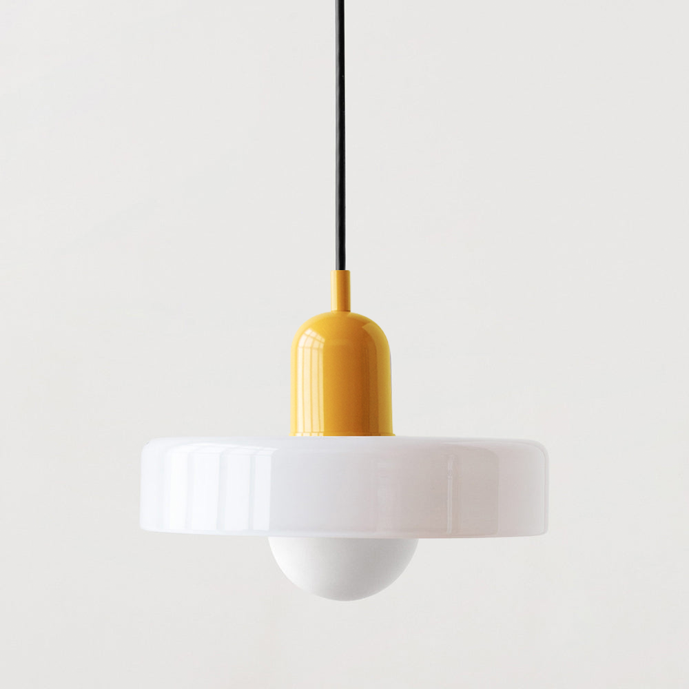 Colorful Glass Pendant Light | Retro Hanging Lamp with Striking Shade | Stylish Lighting for Kitchen Island 16