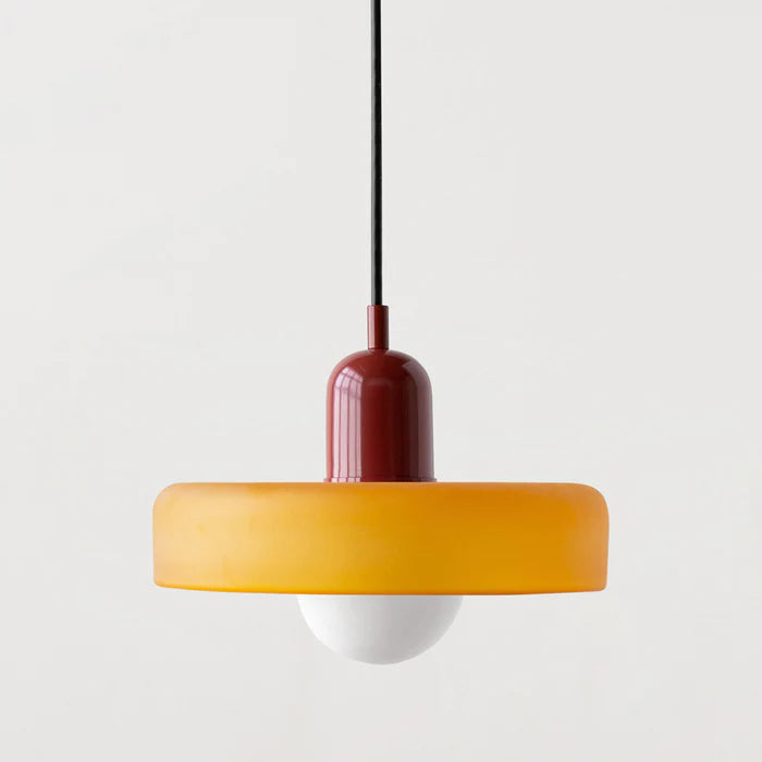 Colorful Glass Pendant Light | Retro Hanging Lamp with Striking Shade | Stylish Lighting for Kitchen Island 17