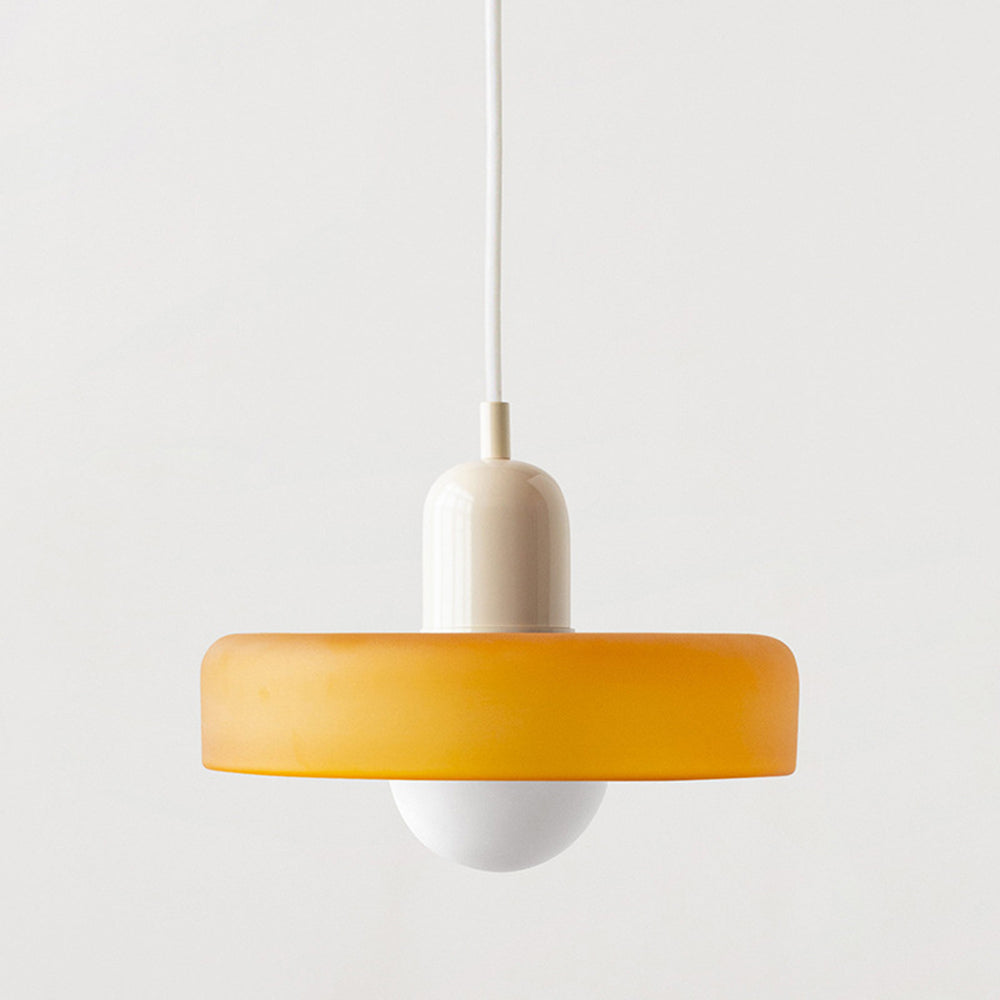 Colorful Glass Pendant Light | Retro Hanging Lamp with Striking Shade | Stylish Lighting for Kitchen Island 19