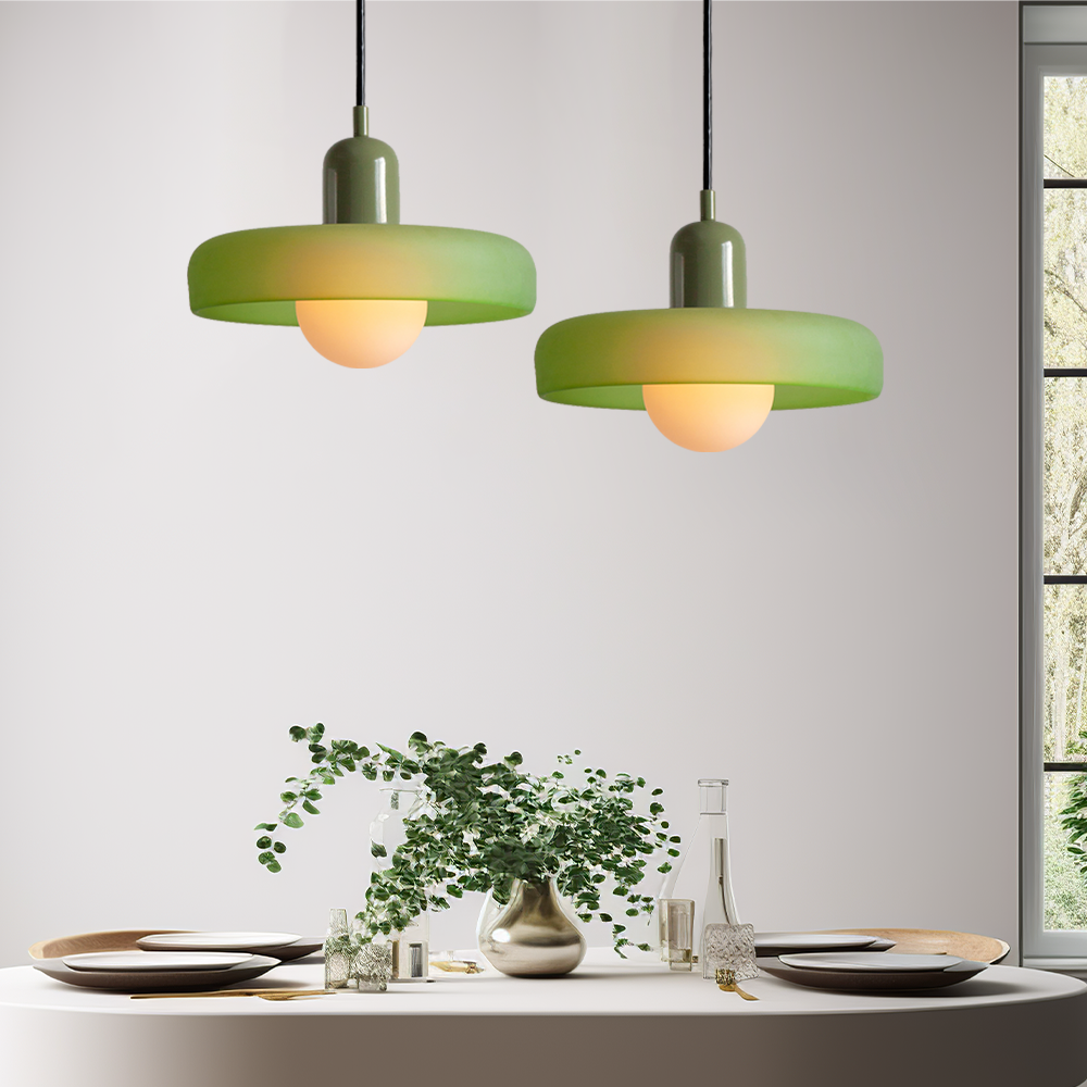 Colorful Glass Pendant Light | Retro Hanging Lamp with Striking Shade | Stylish Lighting for Kitchen Island 20