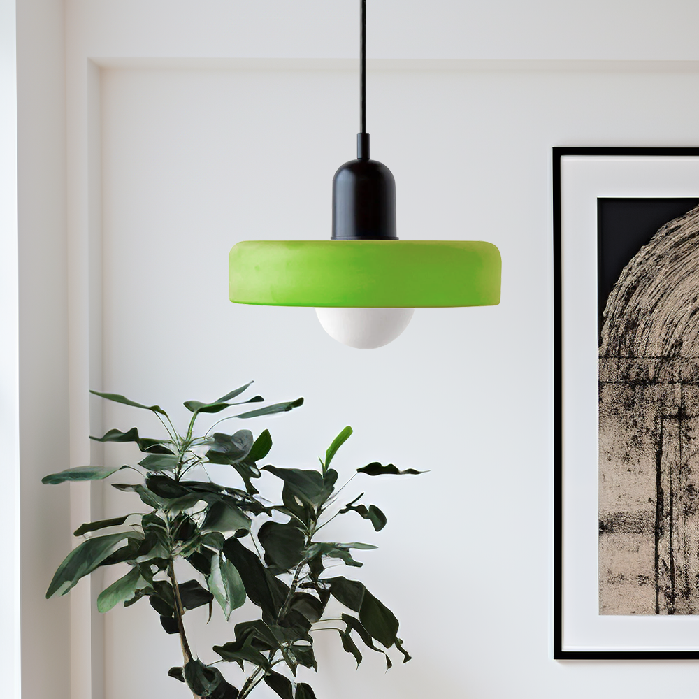 Colorful Glass Pendant Light | Retro Hanging Lamp with Striking Shade | Stylish Lighting for Kitchen Island 21