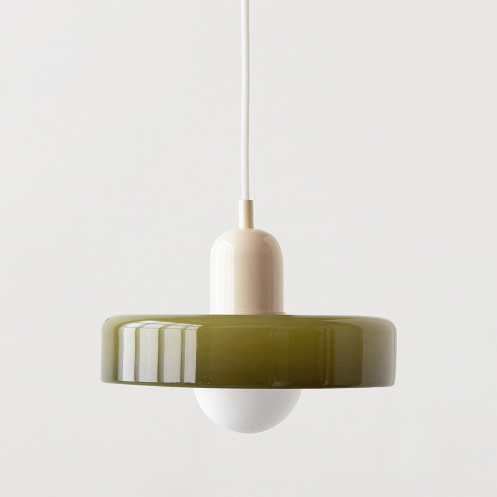 Colorful Glass Pendant Light | Retro Hanging Lamp with Striking Shade | Stylish Lighting for Kitchen Island 24
