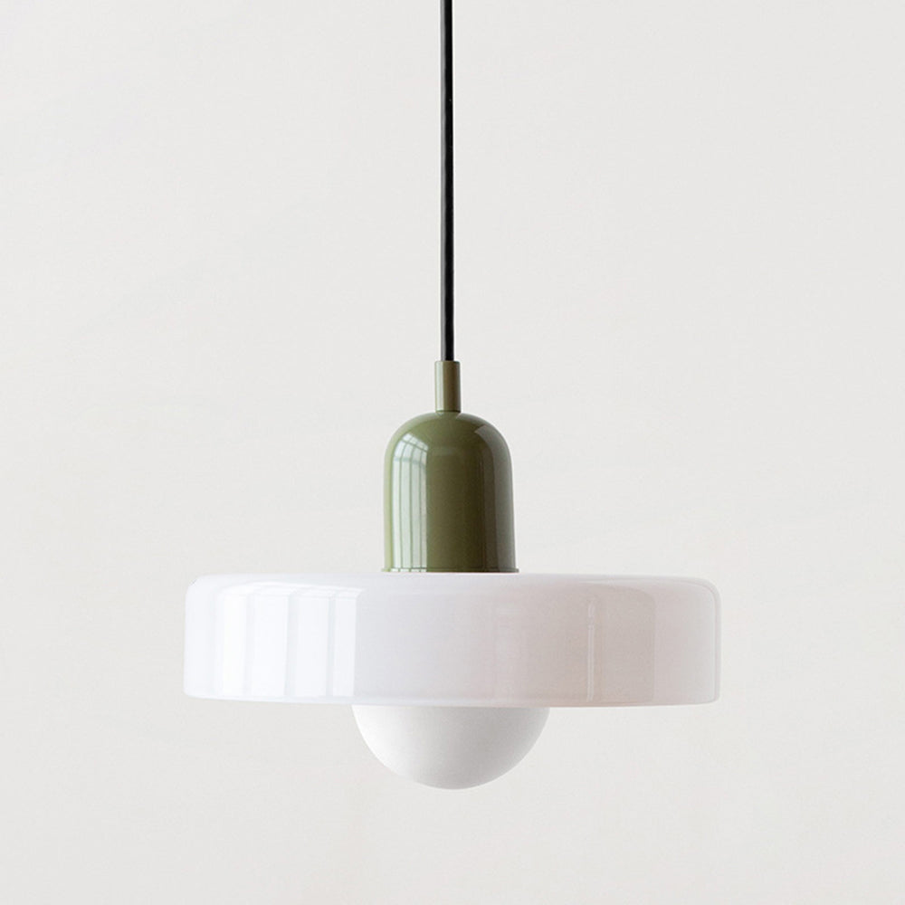 Colorful Glass Pendant Light | Retro Hanging Lamp with Striking Shade | Stylish Lighting for Kitchen Island 25