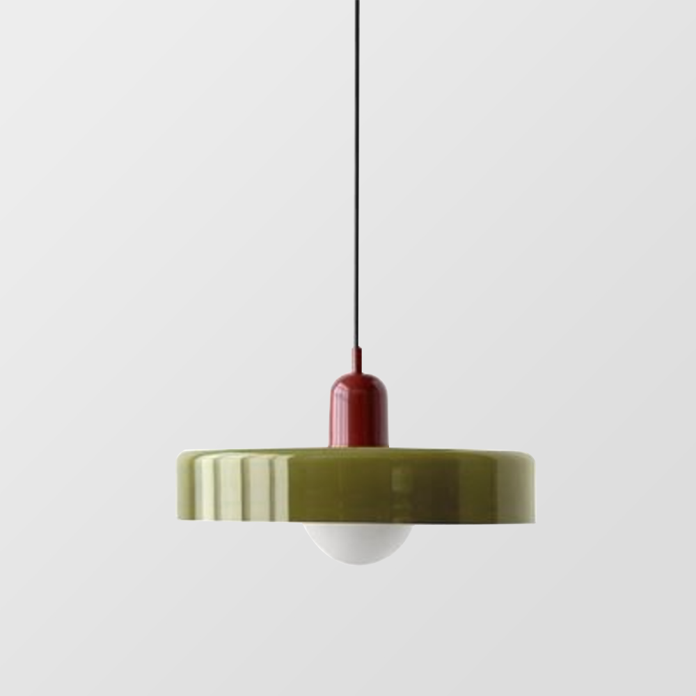Colorful Glass Pendant Light | Retro Hanging Lamp with Striking Shade | Stylish Lighting for Kitchen Island 3