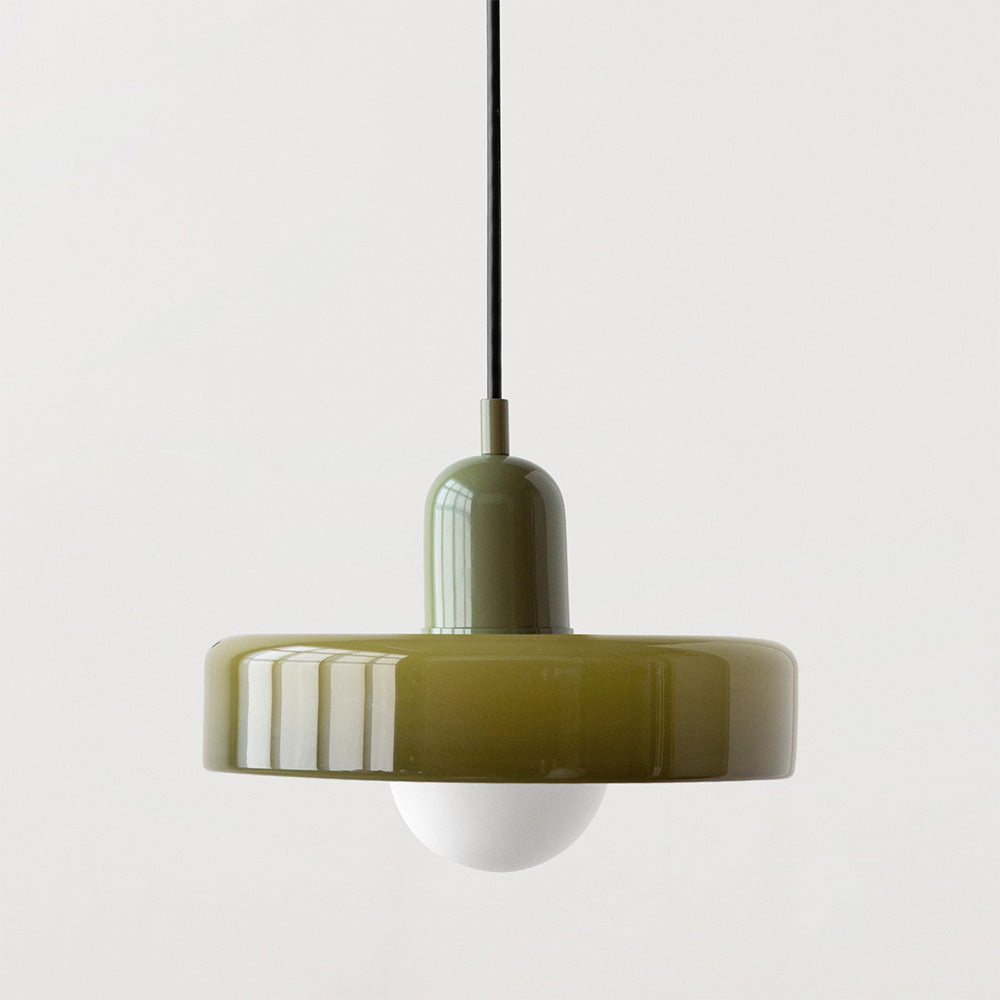 Colorful Glass Pendant Light | Retro Hanging Lamp with Striking Shade | Stylish Lighting for Kitchen Island 33