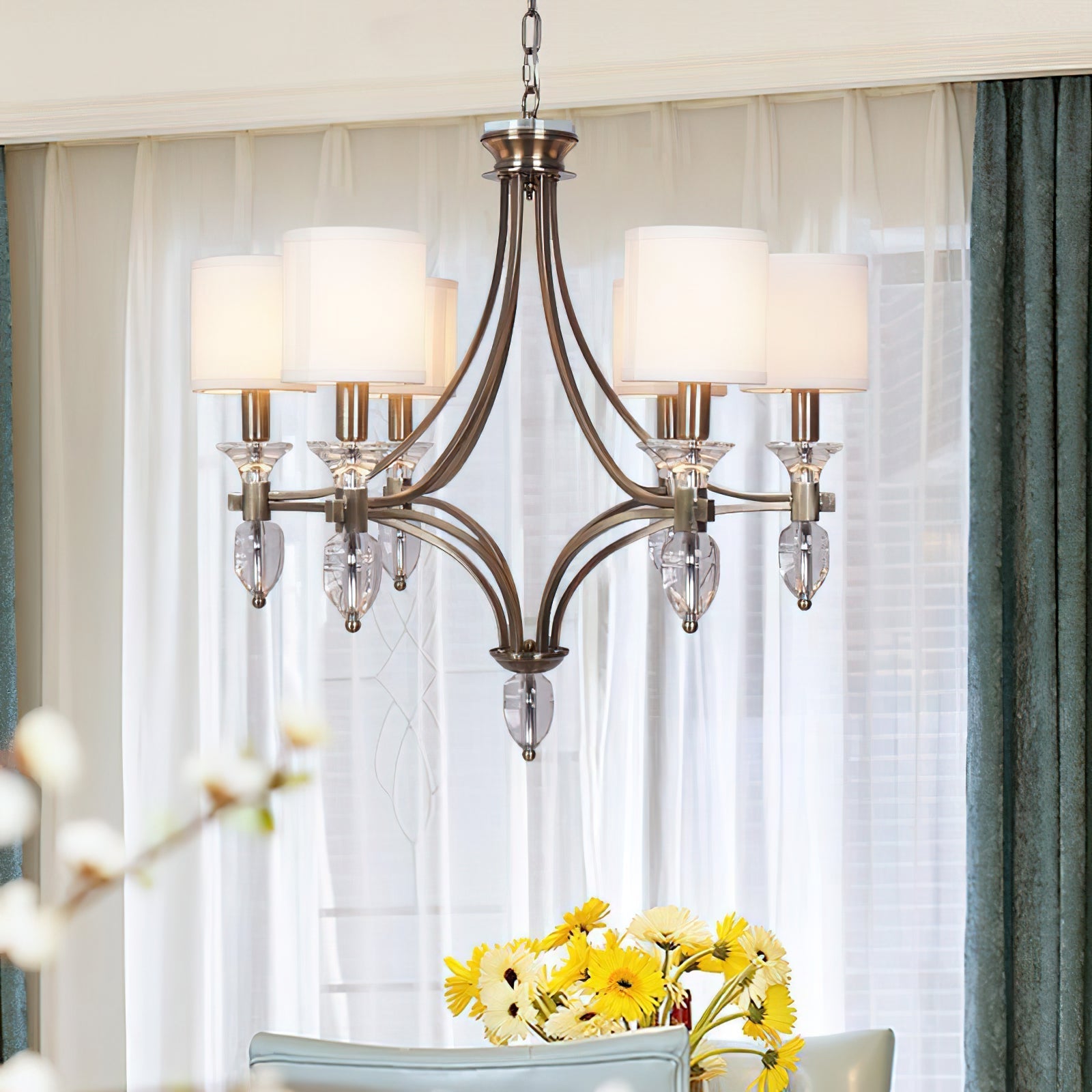 Freyza | Rift Vintage Luxury Glass Chandelier – Vintage Dining Room Living Room