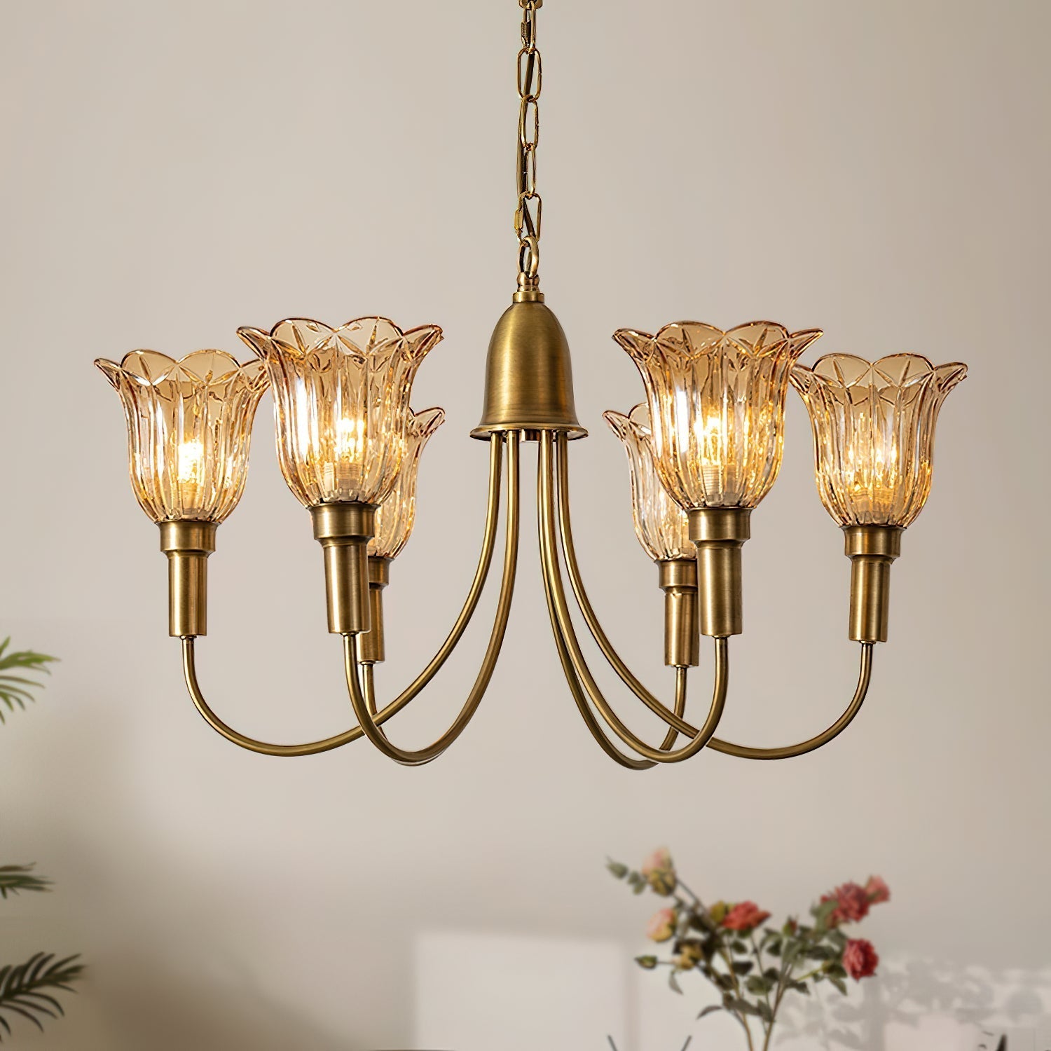 Freyza | Tempo Vintage-Kunstmessing-Kronleuchter – Vintage-Esszimmer-Wohnzimmer