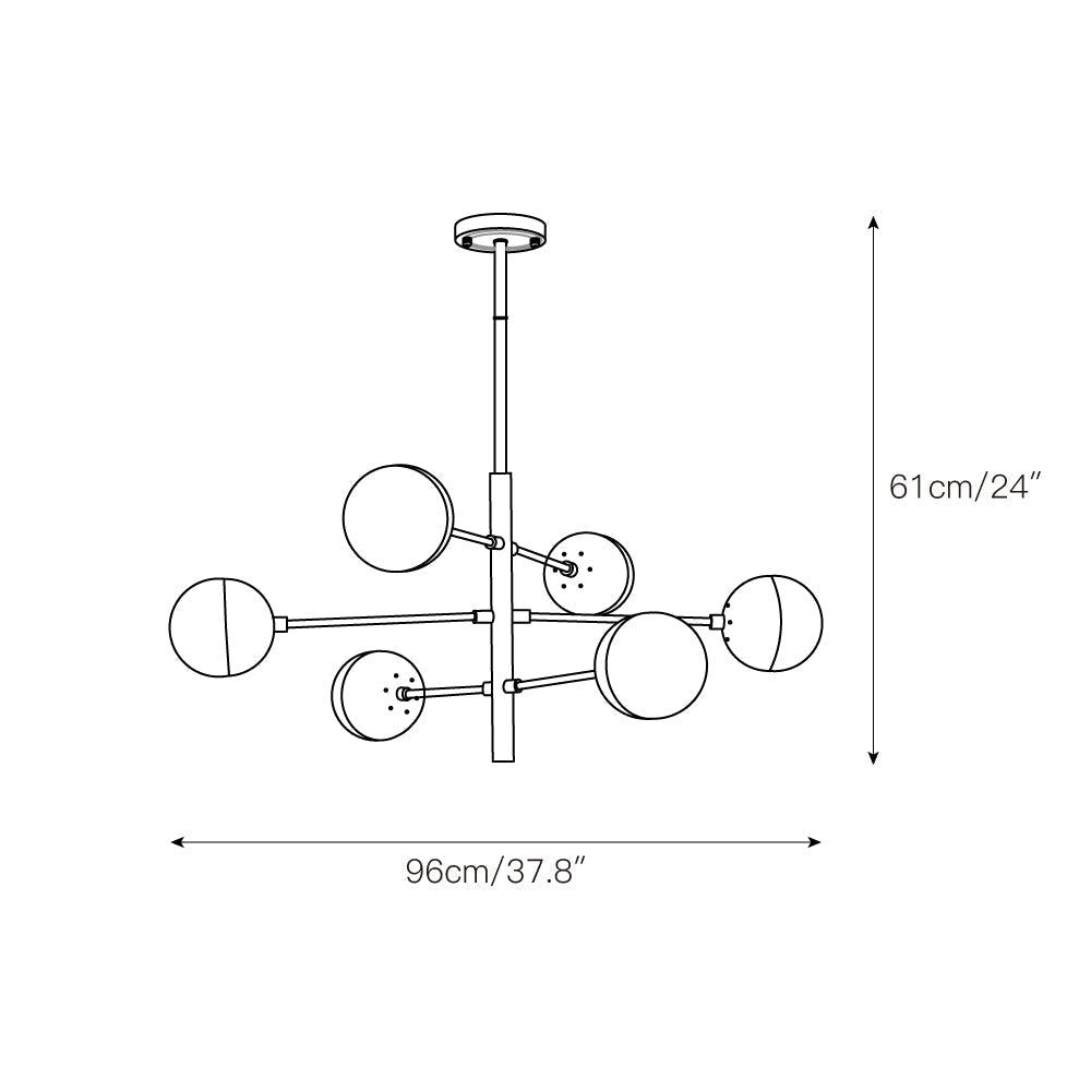 Freyza | Ultra Brass Glass Brass Glass Chandelier – Dining Room Living Room