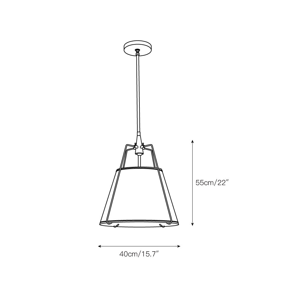 Freyza | Veshaa Vintage Industrial Fabric Pendant Light – Industrial Kitchen Dining Room