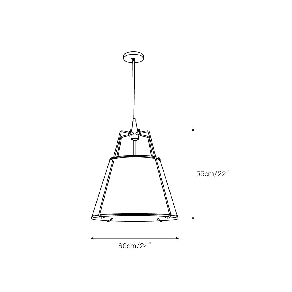 Freyza | Veshaa Vintage Industrial Fabric Pendant Light – Industrial Kitchen Dining Room