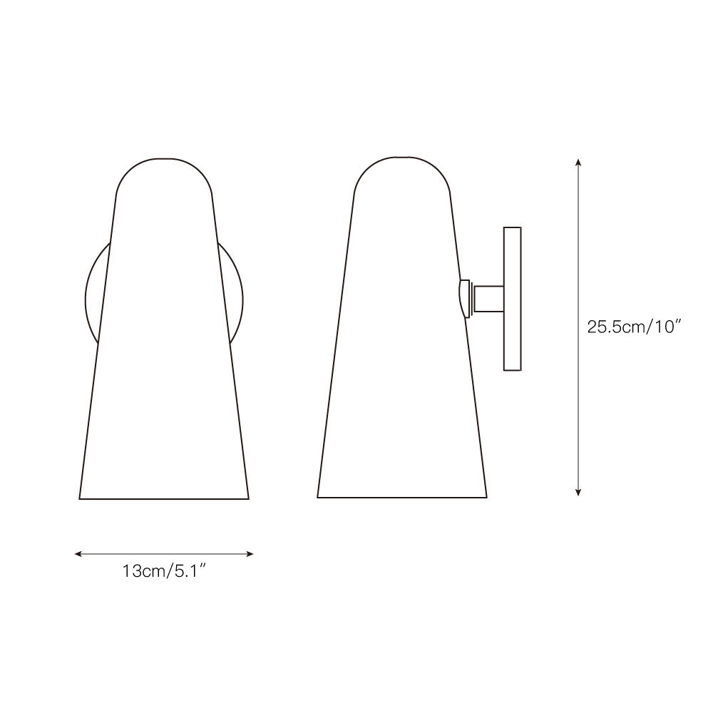 Freyza | Yoke Glas-Wandleuchte – Schlafzimmer, Flur