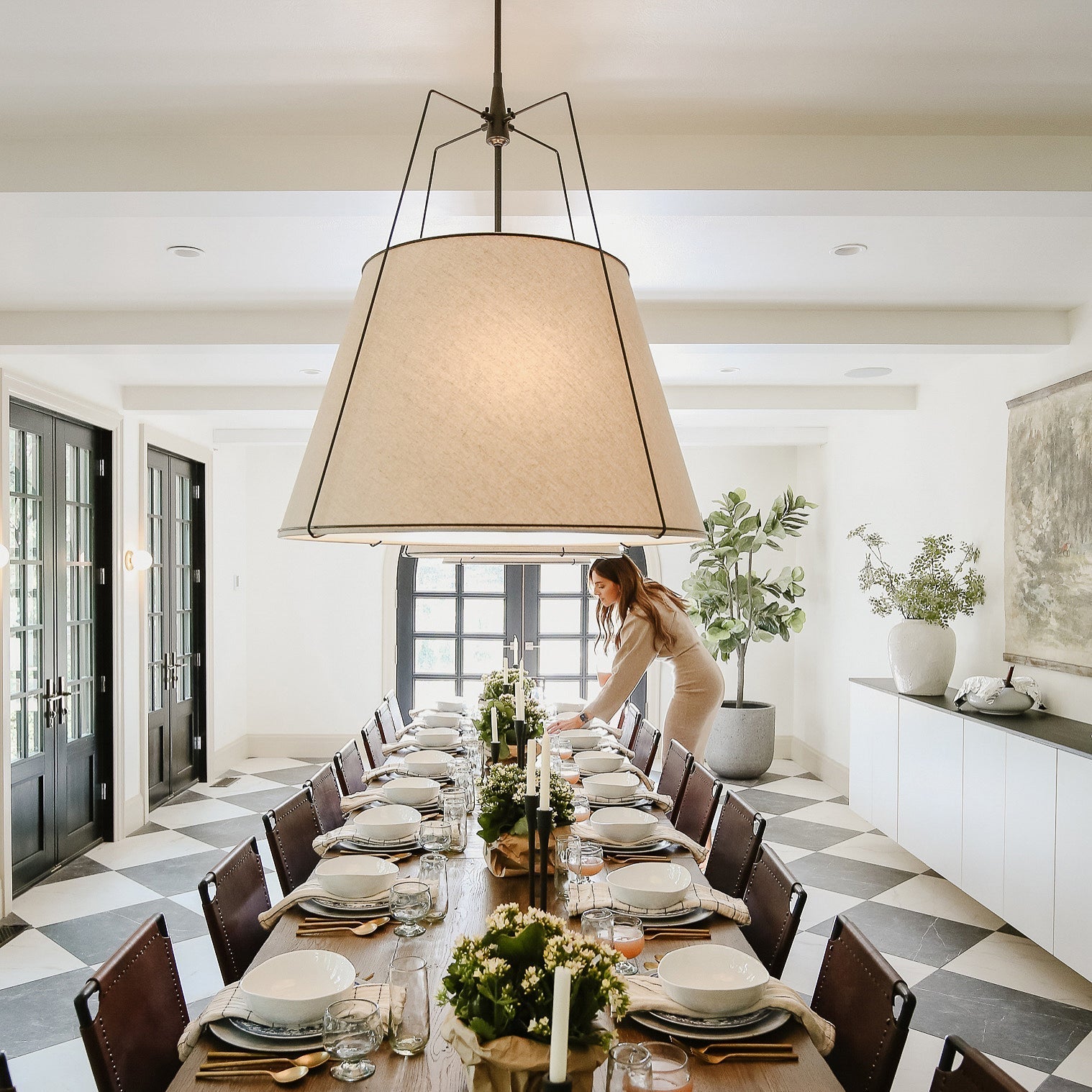 Freyza | Veshaa Vintage Industrial Fabric Pendant Light – Industrial Kitchen Dining Room