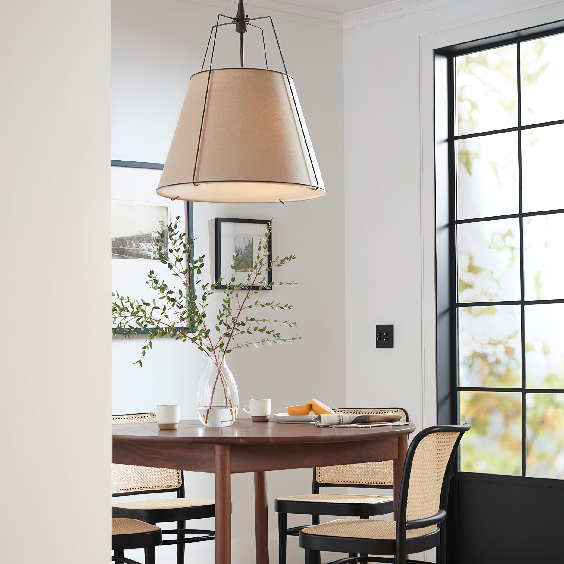 Freyza | Veshaa Vintage Industrial Fabric Pendant Light – Industrial Kitchen Dining Room
