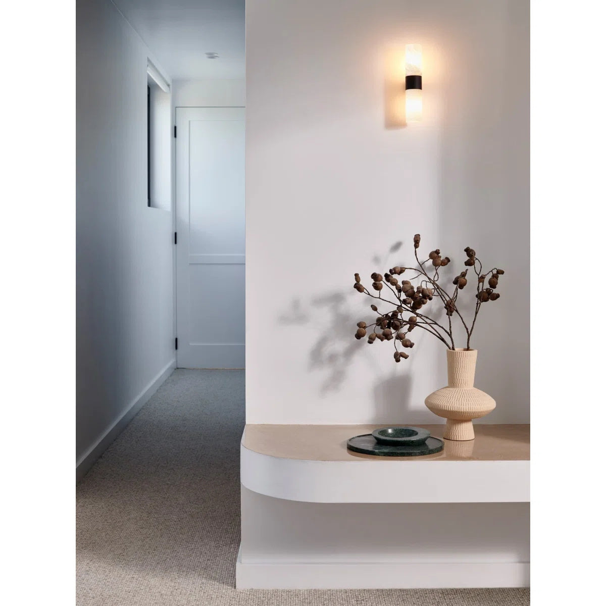 Freyza | Alight Alabaster Wall Wall Light – Bedroom Hallway