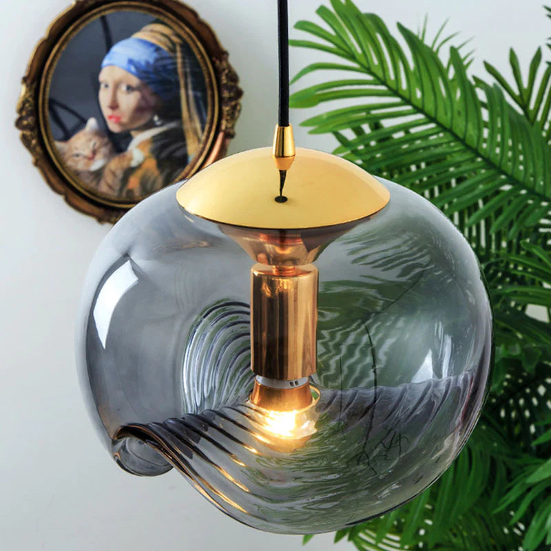 Freyza | Black Glass Pendant Light – Kitchen Dining Room