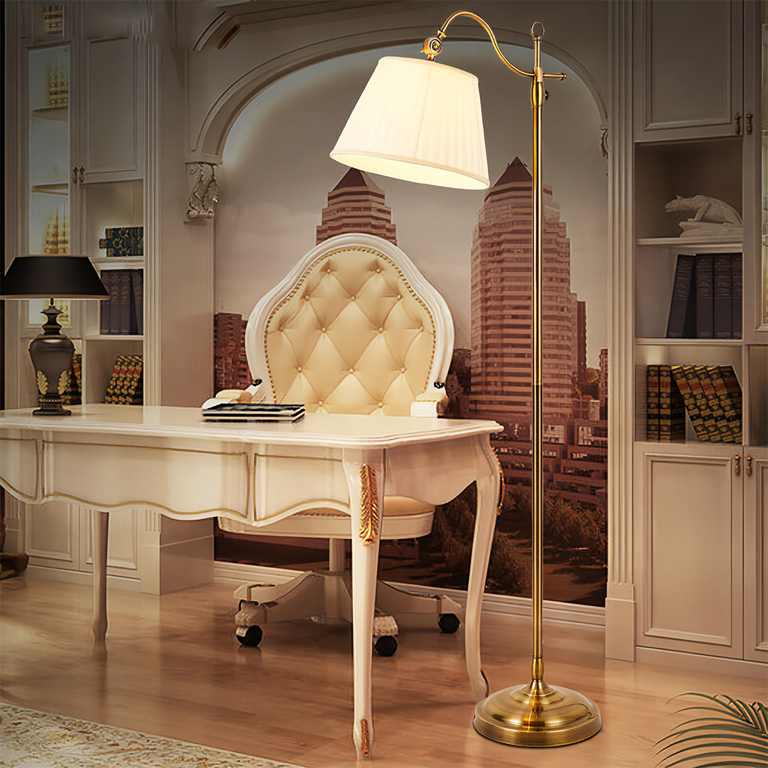 CopperGlow | Elegant Vintage Arc Floor Lamp for Living Room Illumination 1
