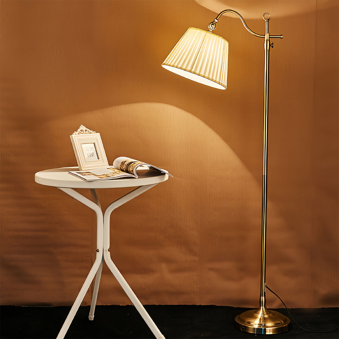 CopperGlow | Elegant Vintage Arc Floor Lamp for Living Room Illumination 3