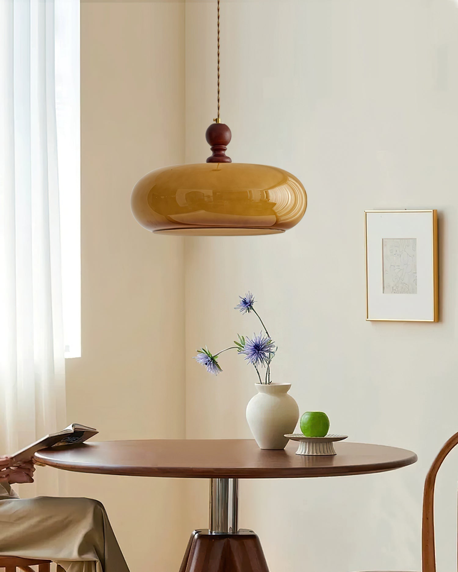 Freyza | Suspension en verre ambré Eldom – Cuisine et salle à manger