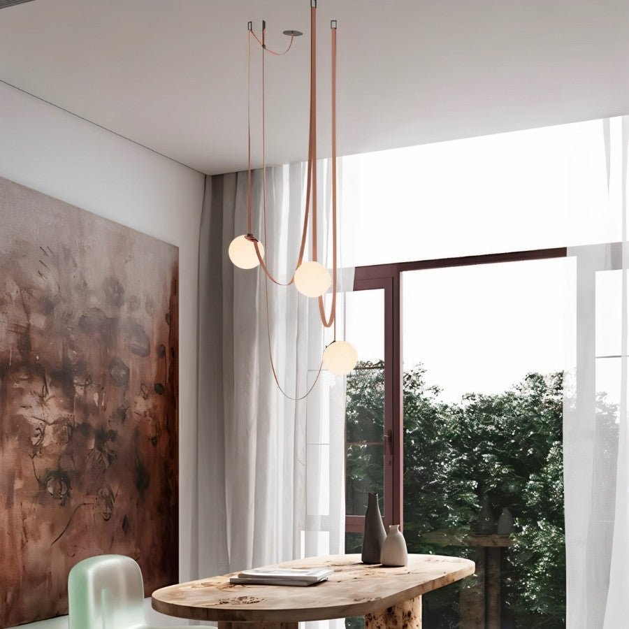 CoriumLuxe | Elegant Stylish Leather Glass Chandelier Light 6