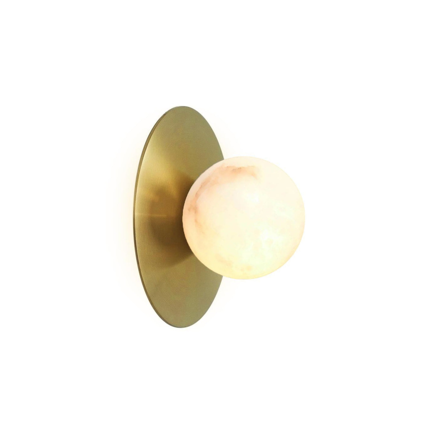 Freyza | Glow Round Alabaster Wall Light – Bedroom Hallway