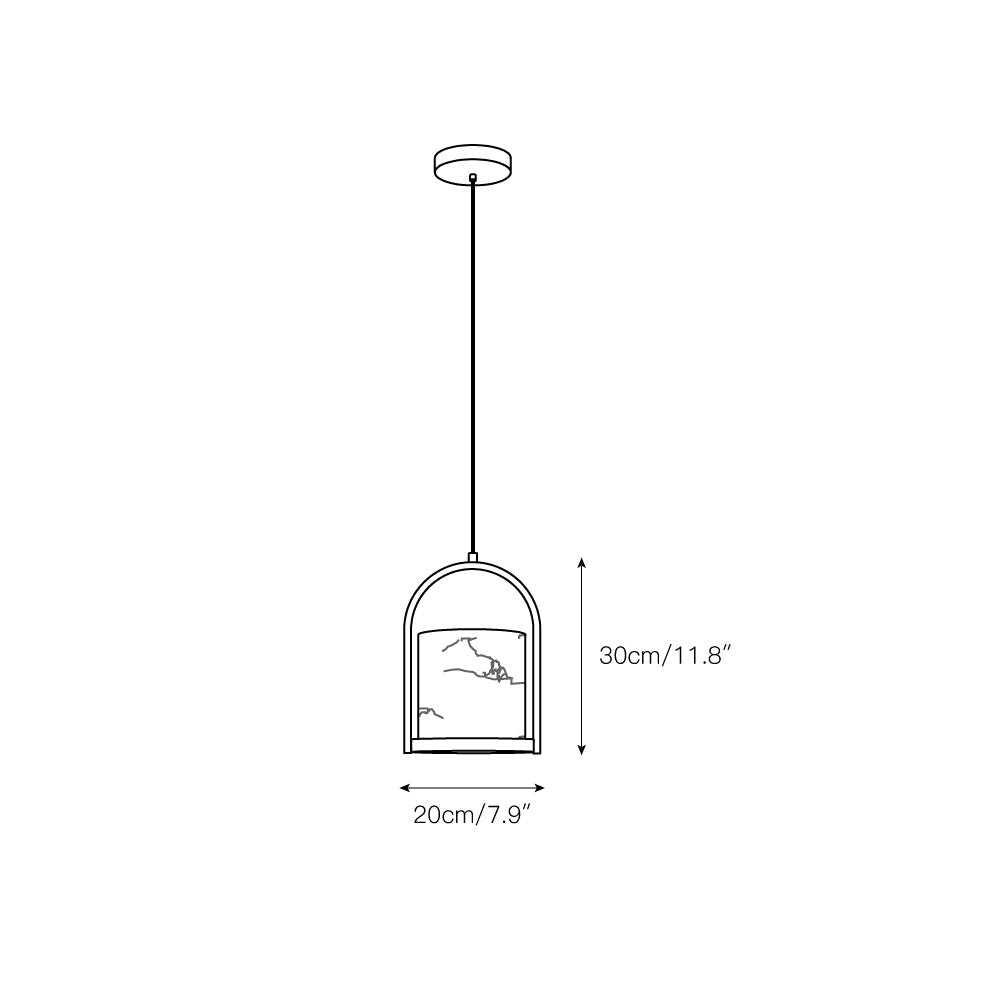 Freyza | Jewel Brass Alabaster Brass Pendant Light – Kitchen Dining Room