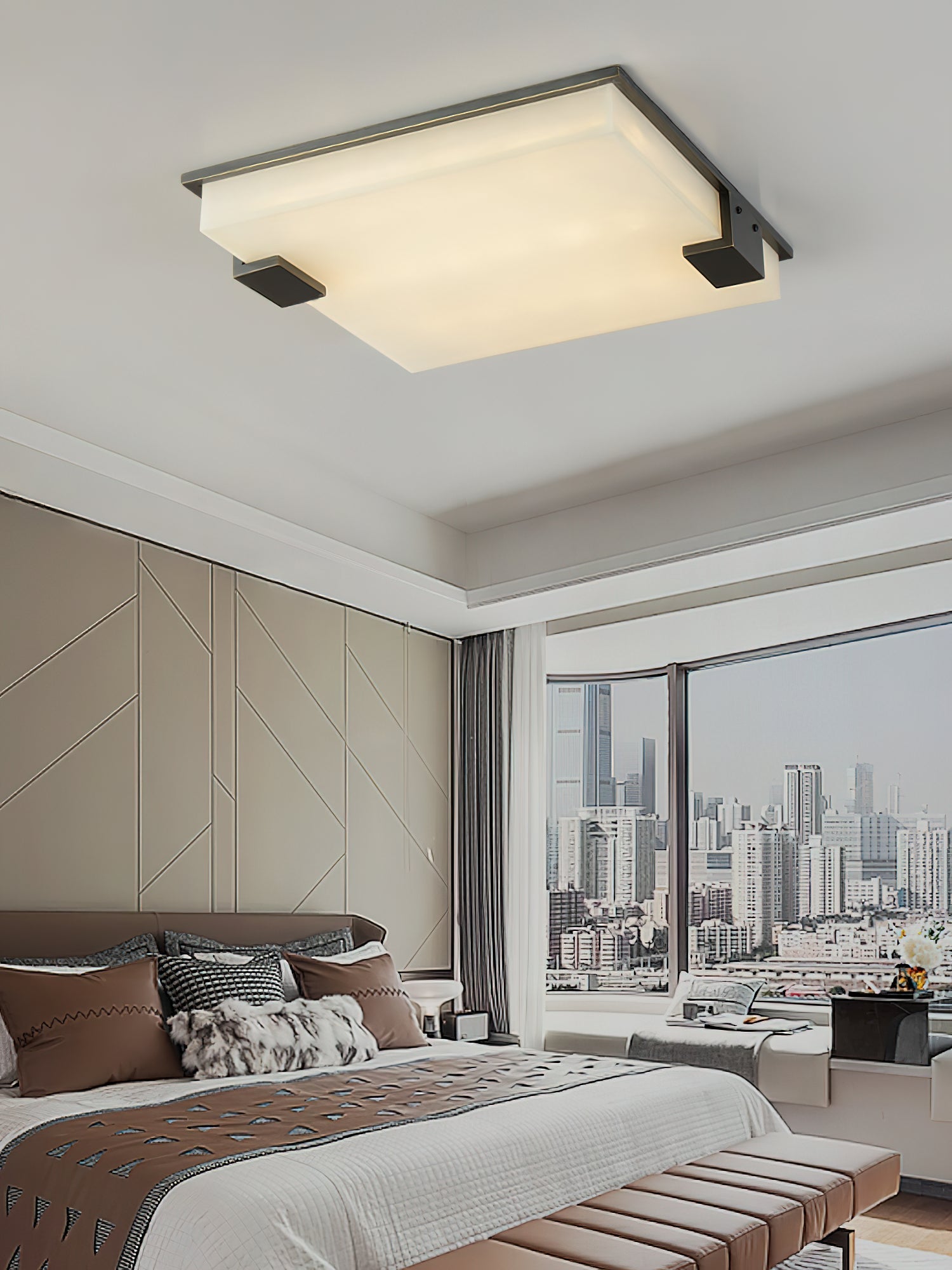 Freyza | Muse Alabaster-Deckenleuchte – Schlafzimmer Wohnzimmer