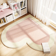 Cozy Heart Plush Rug with Non-Slip Backing | Soft Carpet for Comfort 0