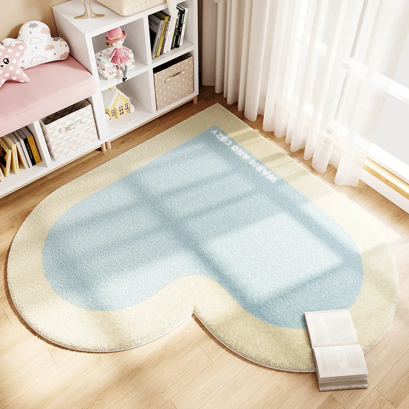 Cozy Heart Plush Rug with Non-Slip Backing | Soft Carpet for Comfort 1
