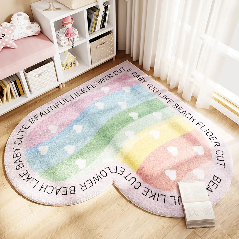 Cozy Heart Plush Rug with Non-Slip Backing | Soft Carpet for Comfort 10