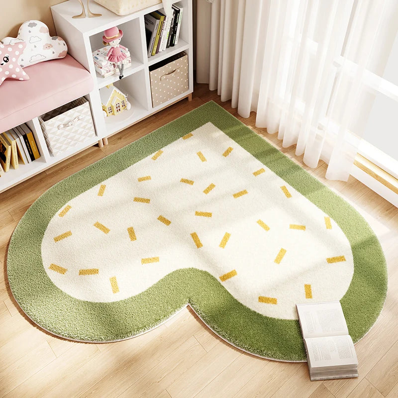 Cozy Heart Plush Rug with Non-Slip Backing | Soft Carpet for Comfort 13