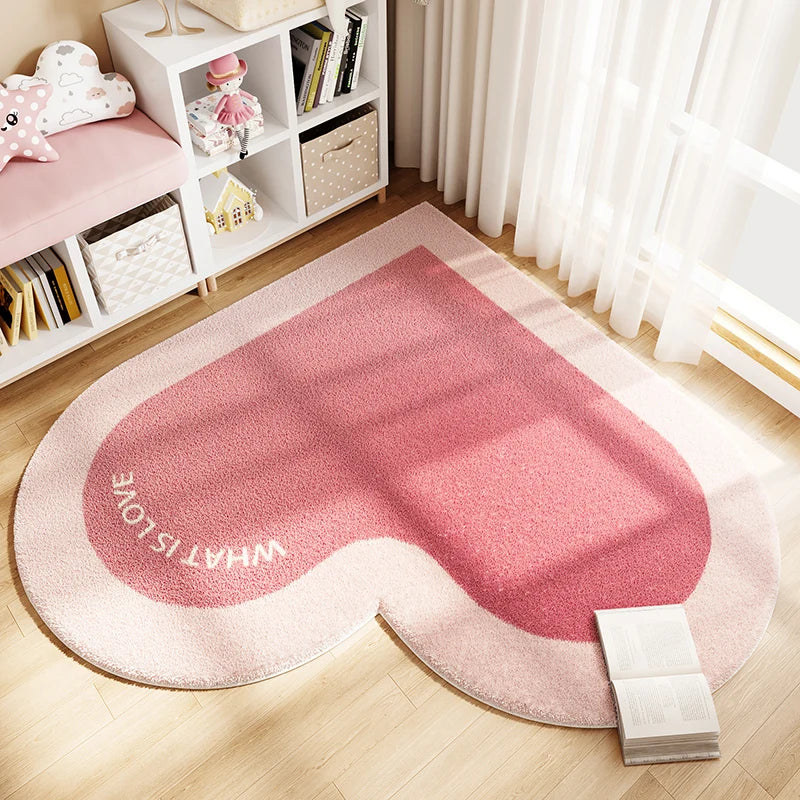 Cozy Heart Plush Rug with Non-Slip Backing | Soft Carpet for Comfort 3